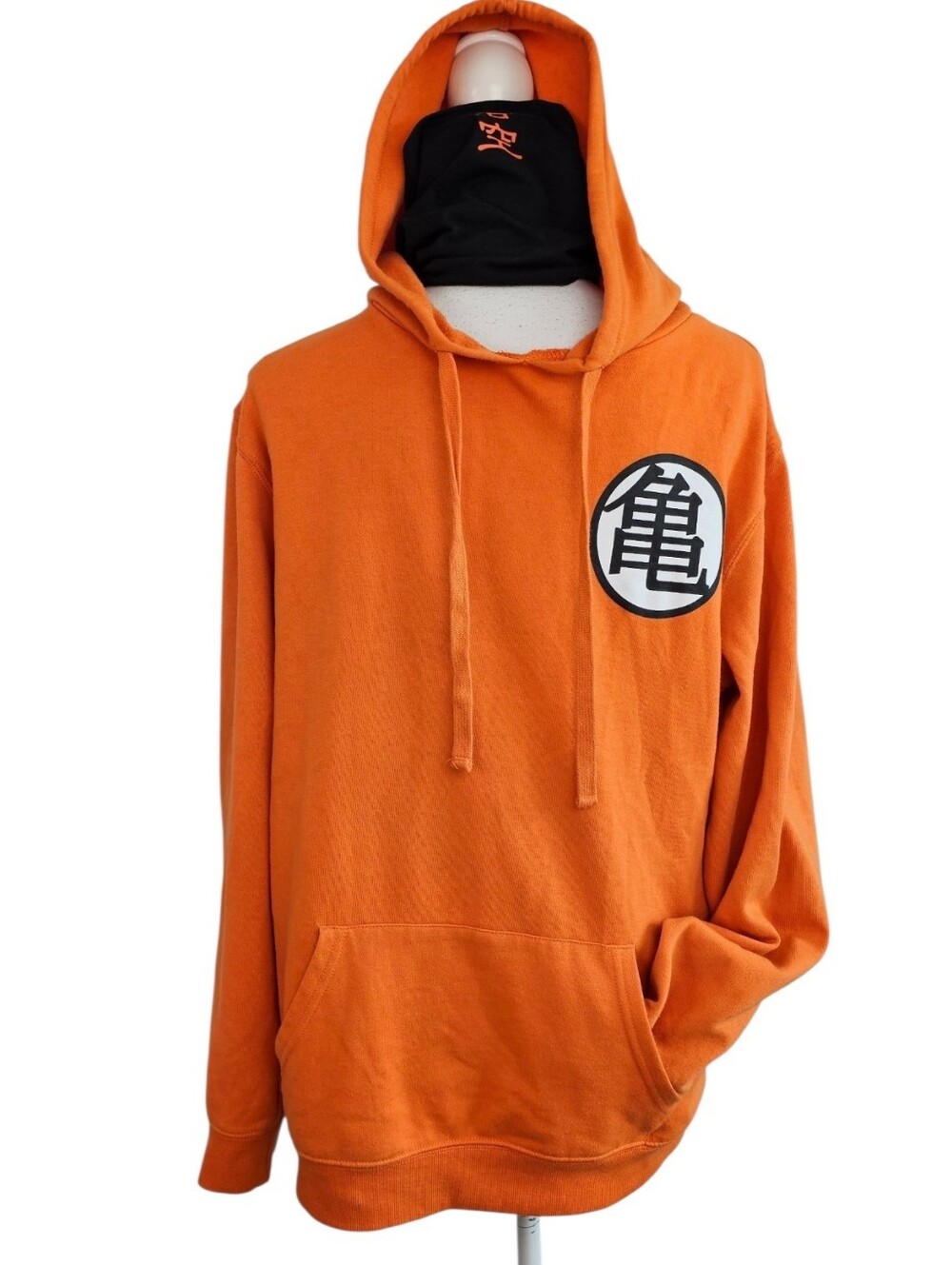 Dragon Ball Z Goku Orange Hoodie Neck Gaiter Sz L Anime Pullover